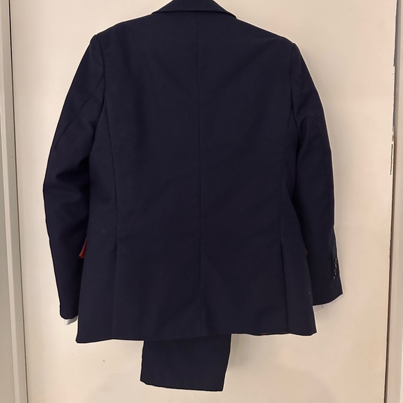 Blue Three-Piece Suit Structured Silhouette - Picture 3 of 5